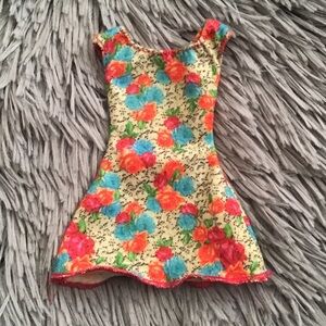 Floral and Bright Sleeveless Doll Dress